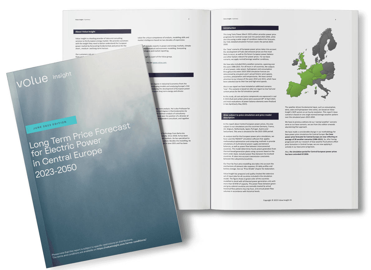 Long Term Price Forecast for Electric Power in Central Europe 2023-2050 (June 2023 Edition)